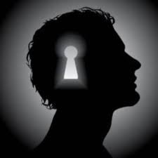keyhole in the shadow of someone's head